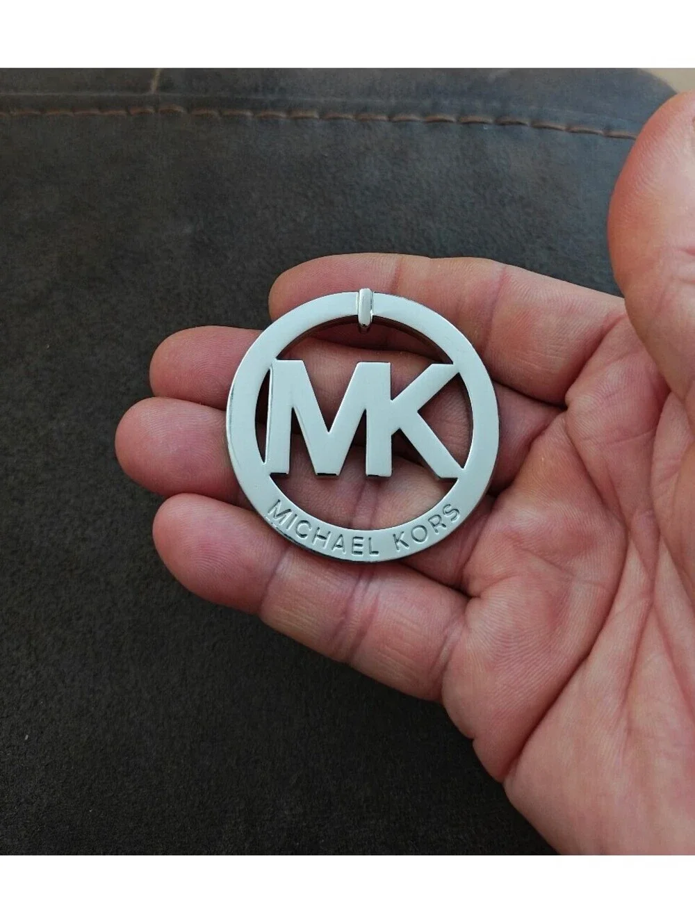 Michael Kors MK Logo Silver Tone Charm